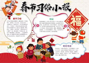 春节超实用手抄报,收藏给孩子用
