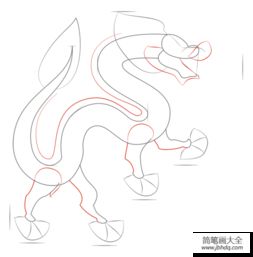 如何画中国龙