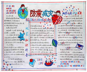 防震减灾手抄报第一线抗震救灾