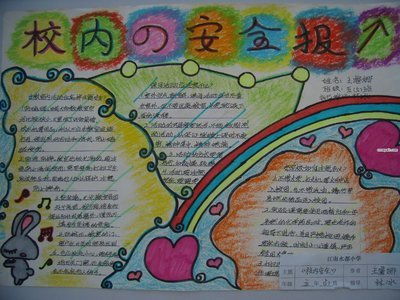 校园安全手抄报