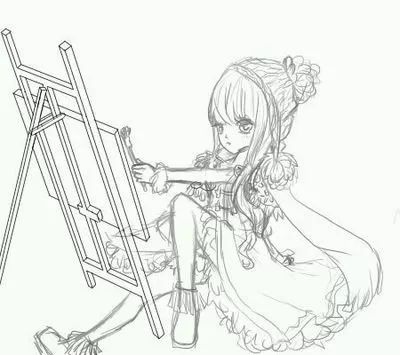 线条边框简笔画图片大全sai教程漫画人物简笔画图片大全