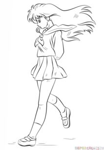 卡通美少女简笔画教程