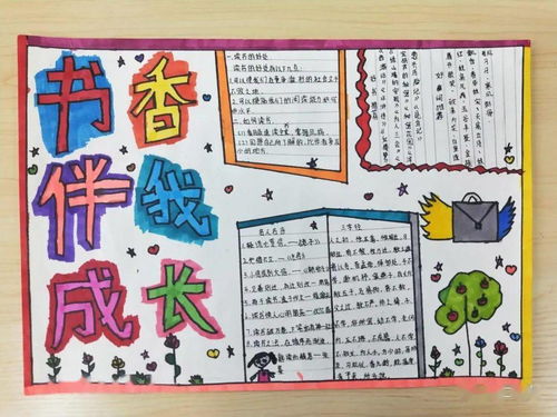 铜仁市第四小学开展书香伴我成长,阅读成就未来读书手抄报书签评比活动