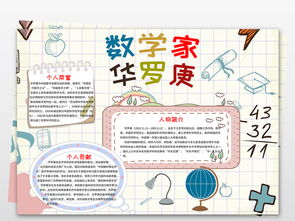 名人数学家华罗庚小报数学手抄报psd模板图片素材psd下载50.78mb名人名家手抄报大全读书手抄报