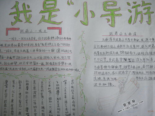 我是小导游手抄报内容