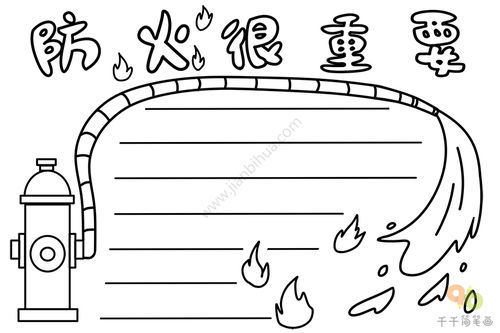 防火安全手抄报图片适合小学生画