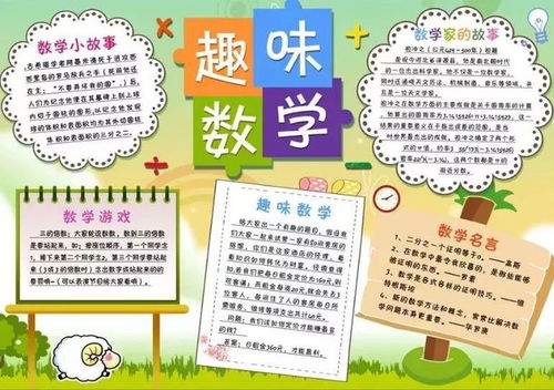 收藏这些趣味数学手抄报,寒假作业不用愁