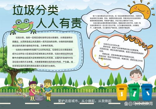 垃圾分类手抄报垃圾分类,人人有责