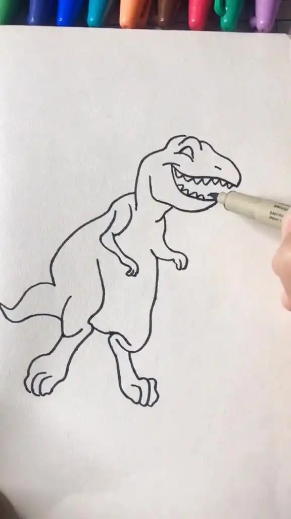 凶猛恐龙简笔画霸王龙