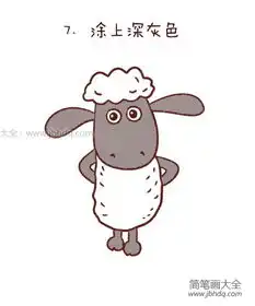 小羊肖恩简笔画教程大全
