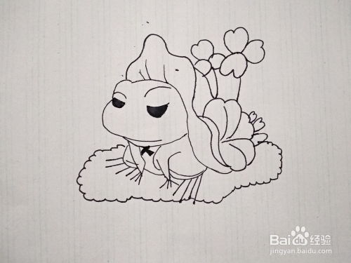 旅行青蛙怎么画如何画一只卡通青蛙简笔画