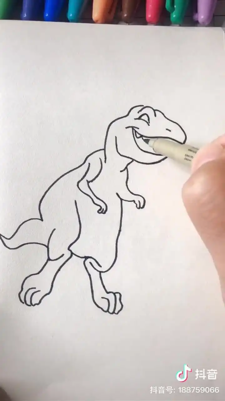 凶猛恐龙简笔画霸王龙