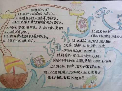 三年级暑假作业有关防溺水的手抄报素材及模板,可以参考一下