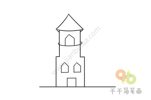 城堡简笔画画法