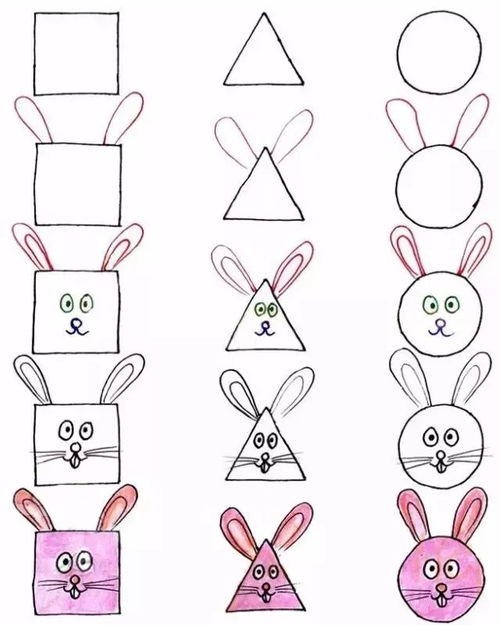有趣实用的动物简笔画教程,可以教授图形和动物