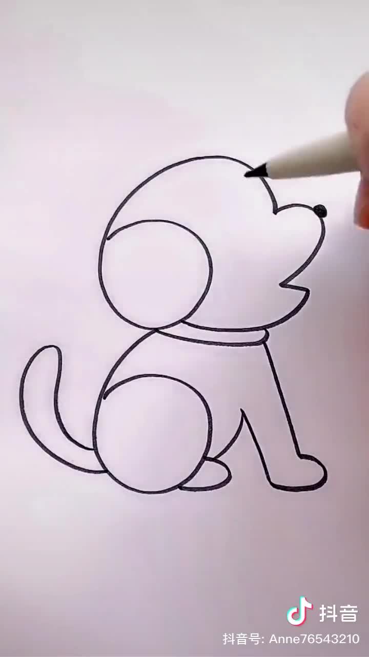 简笔画小狗
