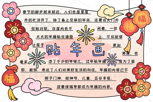 春节贴年画手抄报电子版