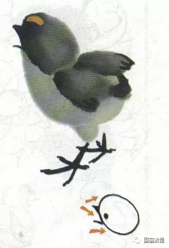 写意小鸡的画法