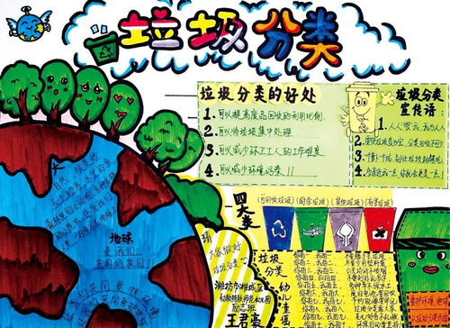 庆六一垃圾分类我先行少儿手抄报看过来