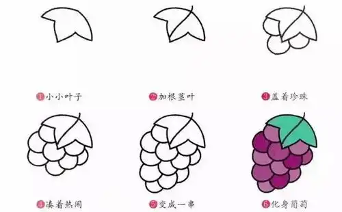 各种水果,如此简单的几笔就画成了为孩子收藏