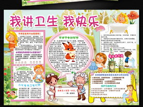 讲卫生健康小报科普知识环保电子手抄小报图片下载psd素材科学手抄报