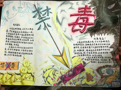 以青春为名,向毒品说不泸县九中开展禁毒手抄报绘制活动
