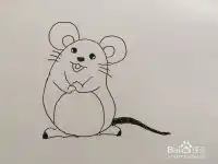可爱鼠宝宝的简笔画法