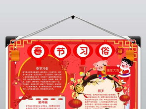 春节习俗小报欢度猪年春节小报手抄报下载图片素材元旦手抄报大全wps模板2.59mb节日手抄报