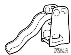 幼儿园卡通滑滑梯简笔画