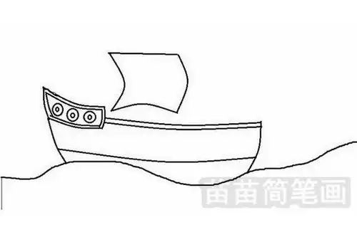 帆船简笔画怎么画