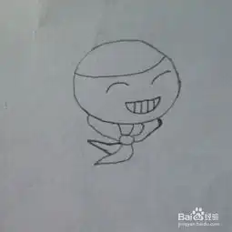 系红领巾的男孩简笔画