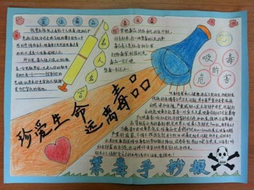 禁毒手抄报图片

