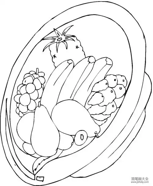一筐水果简笔画图片