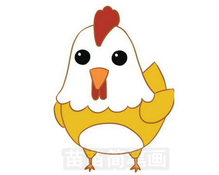 小鸡简笔画彩色图片大全教程