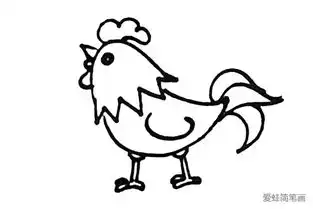 学画大公鸡