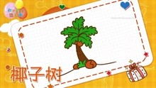 植物简笔画教程之画椰子树简笔画