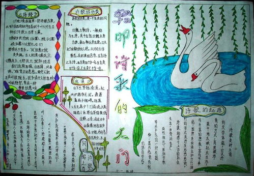 六年级轻叩诗歌的大门手抄报