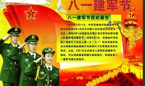 八一建军节诞生电子手抄报设计八一建军节诞生电子手抄报图片查字典板报网