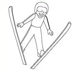 幼儿园人物简笔画教案跳台滑雪运动员