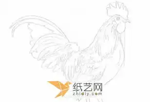 用衍纸制作的一个大公鸡衍纸画教程图解鸡年的新年礼物哟