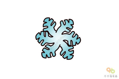 天空中的雪花简笔画大全