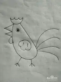 大公鸡简笔画教学